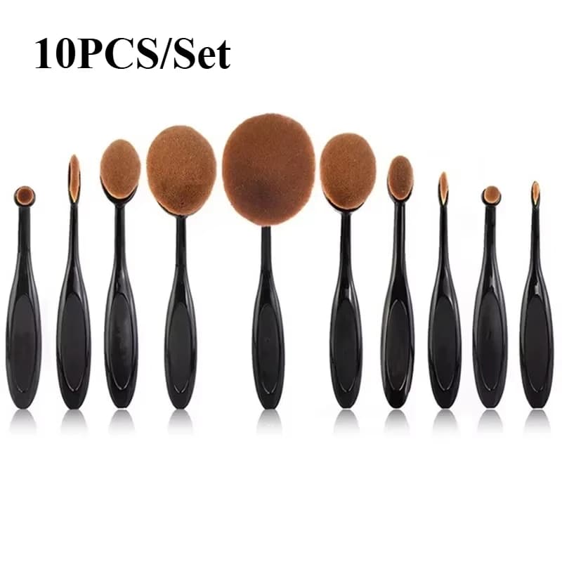 Oval Makeup Brushes Toothbrush Makeup Brushes Set Fondotinta Powder Background Eyebrow Blush Umbrella Brush Cosmetic Tool