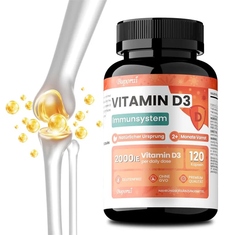 Vitamin D3 supplement - Helps promote calcium absorption, maintain normal muscle function and strengthen bones, not GMOs