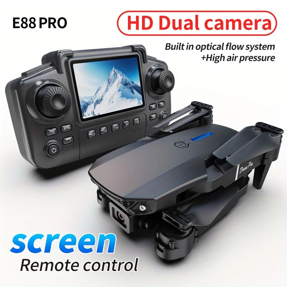 E88 Pro RC Drone WiFi FPV Altezza Tenuta Pieghevole Evitamento Ostacoli 4K Grande Angolo HD Camera Quadrotor Elicottero Giocattoli Per Bambini