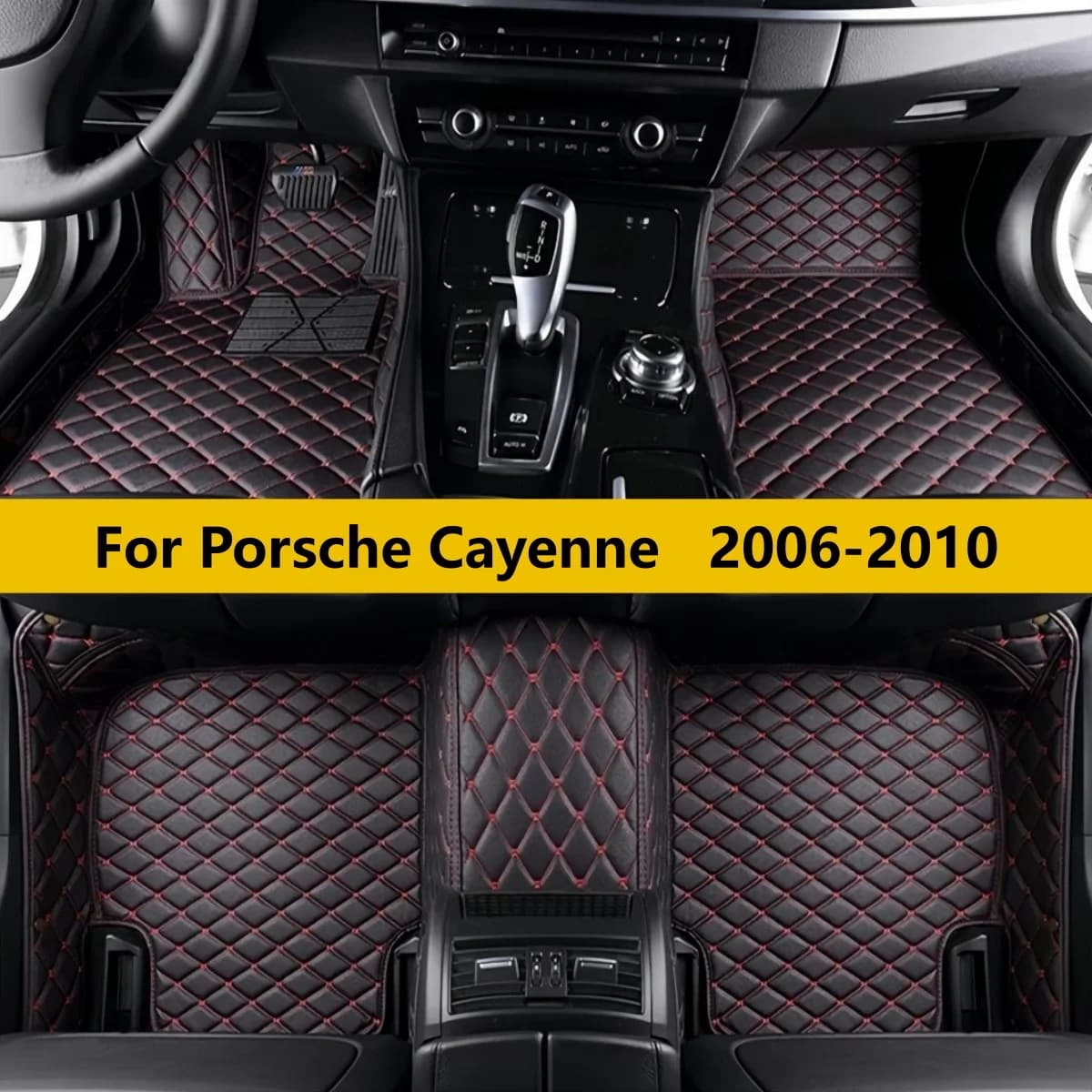Car Floor Mats Fit For Porsche Cayenne 2006 2007 2008 2009 2010 Auto Leather Front Rear Row Carpet Pads Full Set Foot Matts Rugs