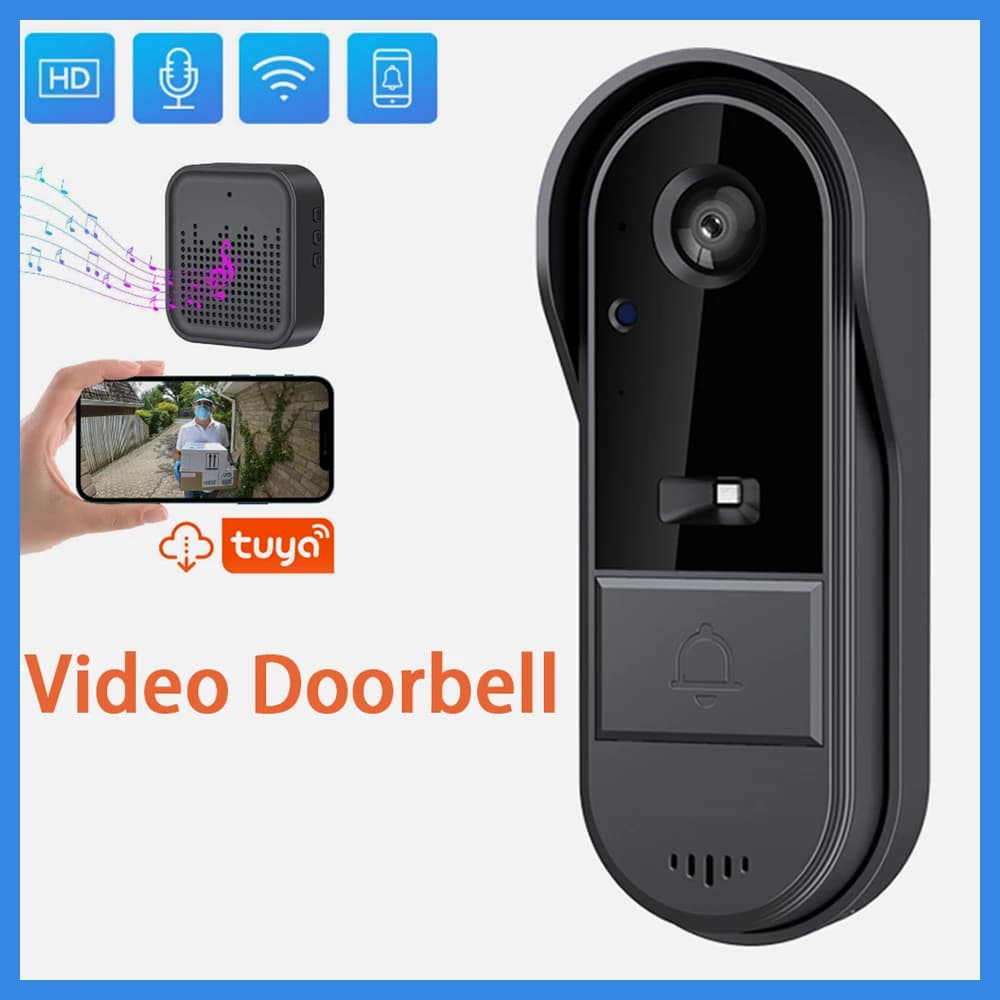 Tuya WiFi WirelessVisual Campanello Telecamera Esterna Impermeabile Smart Life APP Notifica Rilevazione Movimento Visione Notturna