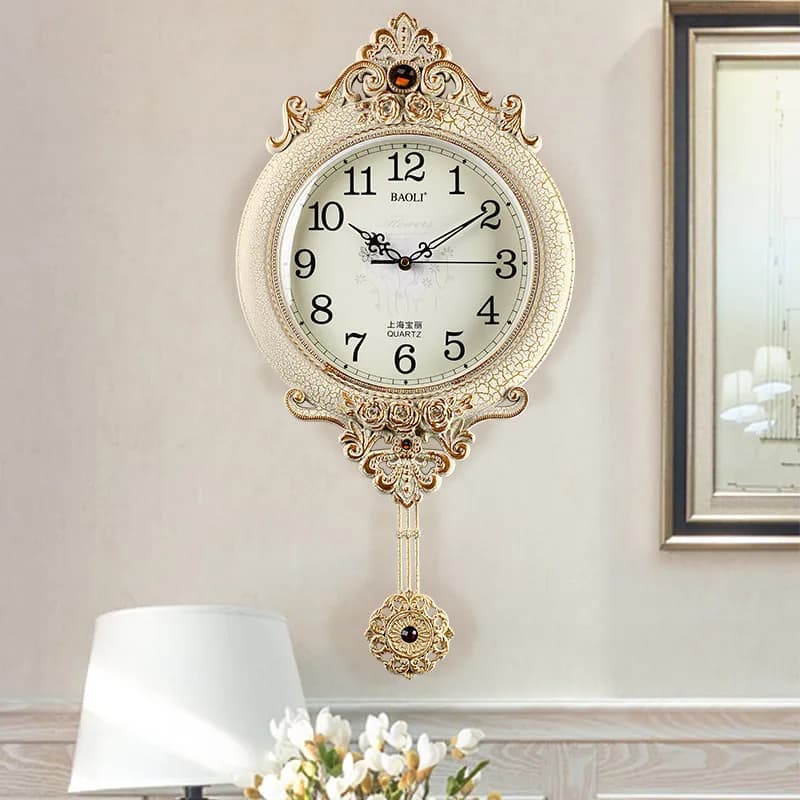 Chinese Style Minimalist Wall Clocks Luxury Living Room Simple Aesthetic Wall Clocks Creative Design Horloge Home Decoration