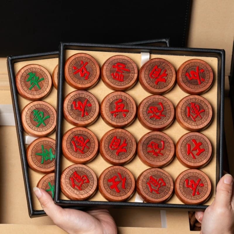 Luxury Handmade Chinese Chess Strategy Adult Portable Educational Toys Chinese Chess Couple Wooden Ajedrez Chino Educational Toy