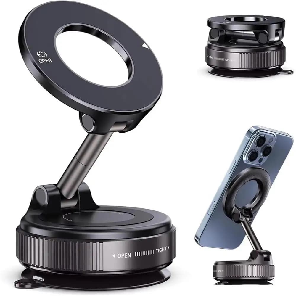 Supporto Magnetico Pieghevole per Telefono da Auto con Navigatore, Regolazione Multi-Angolo, Forte Tenuta Magnetica, Stile di Tendenza