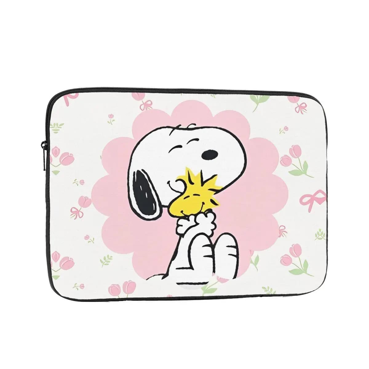 Custodia per laptop Snoopys Floral Encounter da 12, 13, 15, 17 pollici, borsa per notebook, custodia antiurto per computer