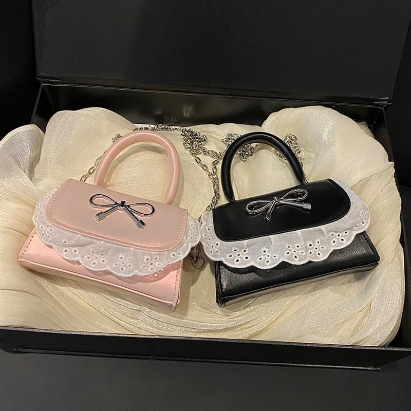 Borsa di nicchia da donna 2025 nuova versione coreana alla moda borsa a tracolla di moda borsa a tracolla singola con fiocco di nicchia
