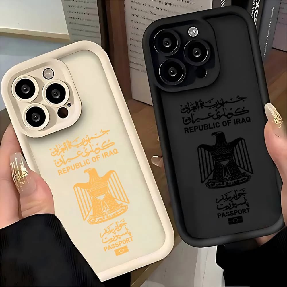 Custodia per telefono Passaporto Iraq per Samsung S25 S24 S23 S22 S21 S20 F06 M16 Nota 20 FE Plus Ultra 4G 5G Custodia morbida in silicone TPU