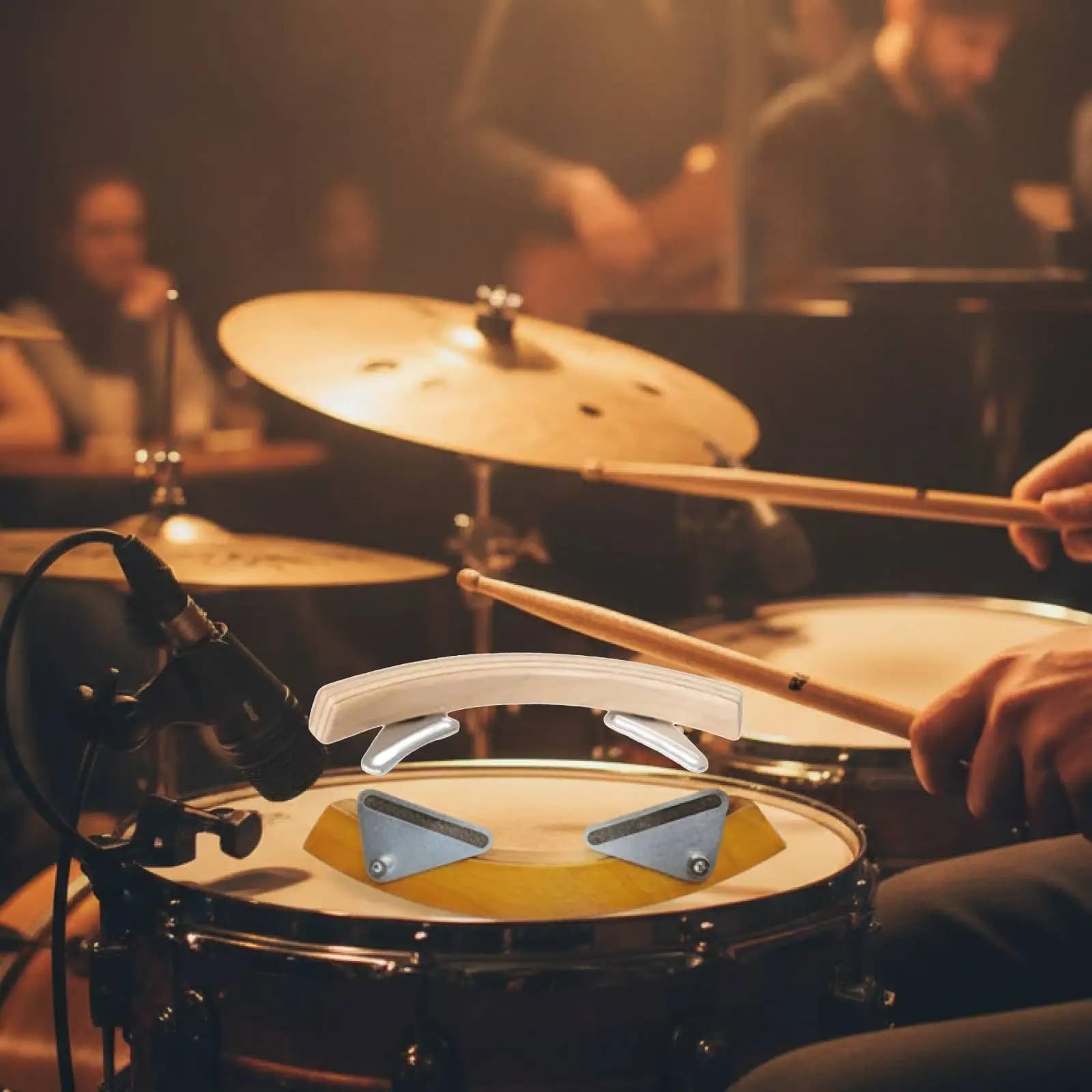 Drum Block Snare Rimshots Enhancer: Blocco per Percussioni in Legno Portatile per Esercitazioni di Band e Studio