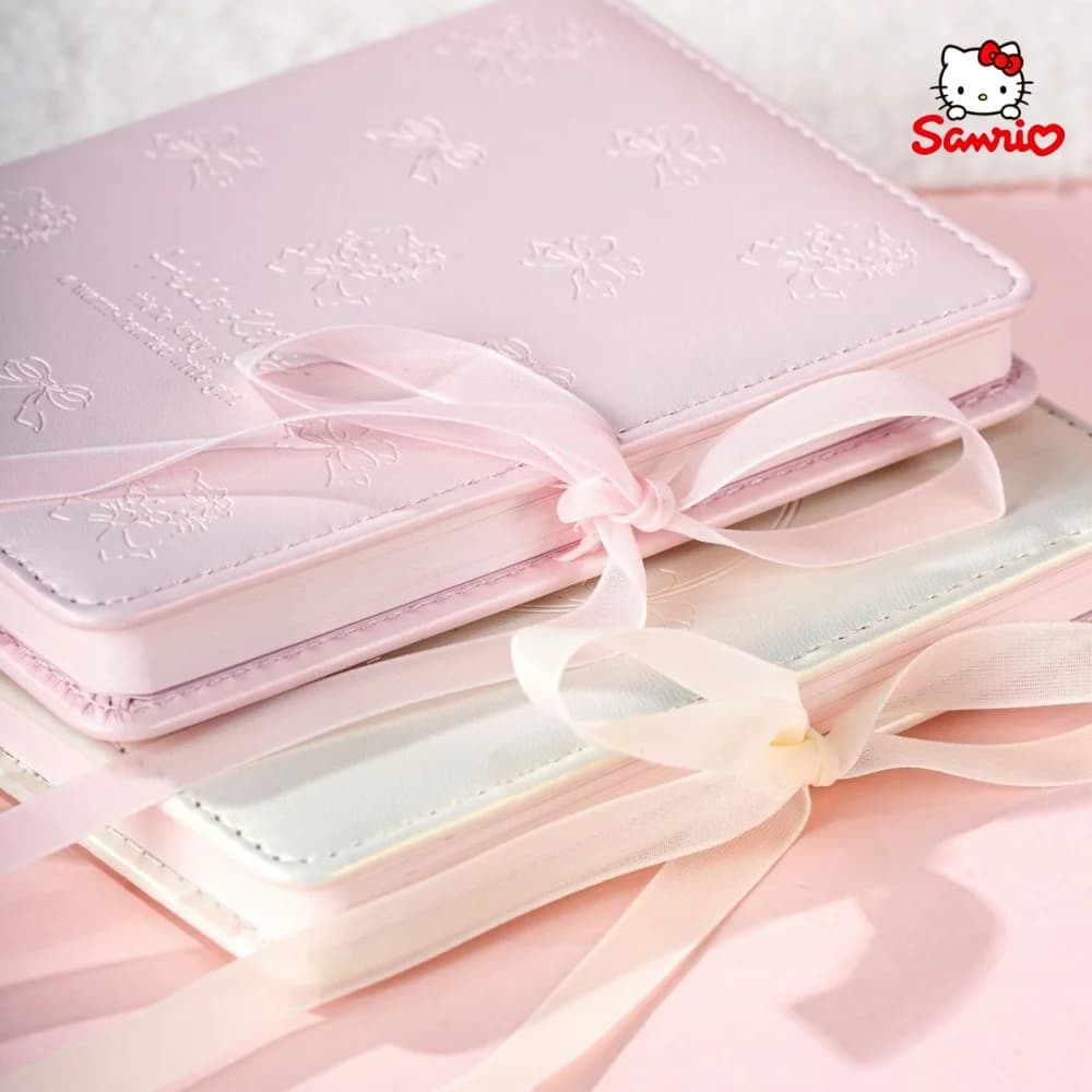 Genuine Hello Kitty PU Cover Notebooks Sanrio Portable A6 Journal Planner For Class Notes & Daily Writing Women Birthday Gifts