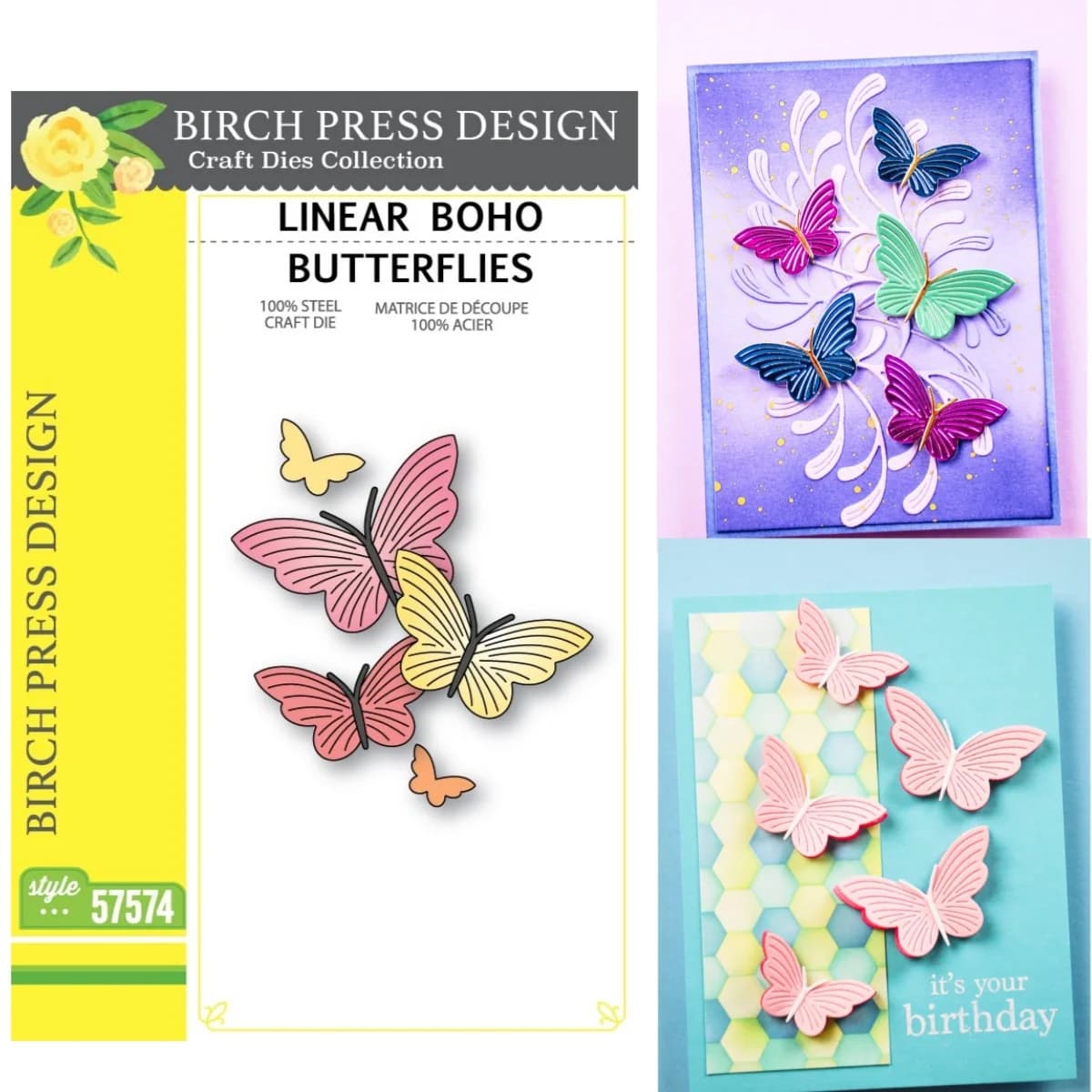 Primavera 2026 Fiori Farfalle Buon Compleanno Candele Metallo Fustelle Timbri trasparenti Stencil per album di ritagli fai da te Diario Album