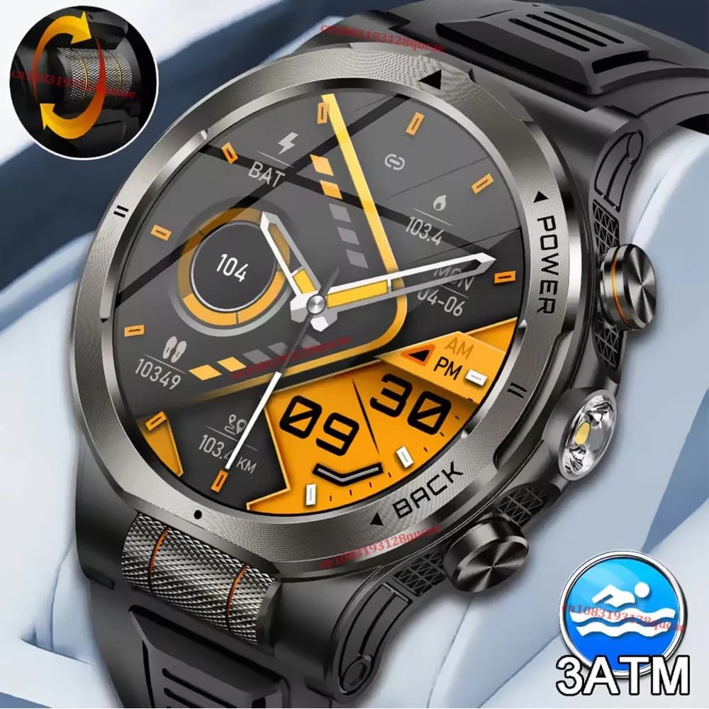 2026 Light-sensitive Scroll Smart Watch AMOLED 1000mAh Heart Rate Bluetooth Call Compass GPS Tracker Sports Fitness Watches Hw12