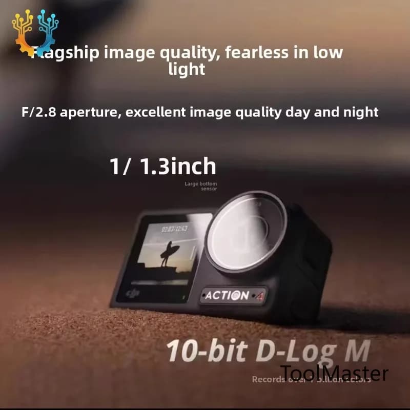 【2026】DJI Action 4 Fotocamera 4K/120fps Super Grandangolare Anti-Vibrazione per Avventure all'Aperto, 155 ° Videocamera Ultra Wide Impermeabile, per Sci Invernale