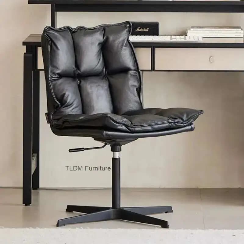 Sedia da computer in vera pelle con schienale regolabile, sedia da ufficio, comode sedie da seduta, leggere, di lusso, ergonomiche, per giochi da ufficio