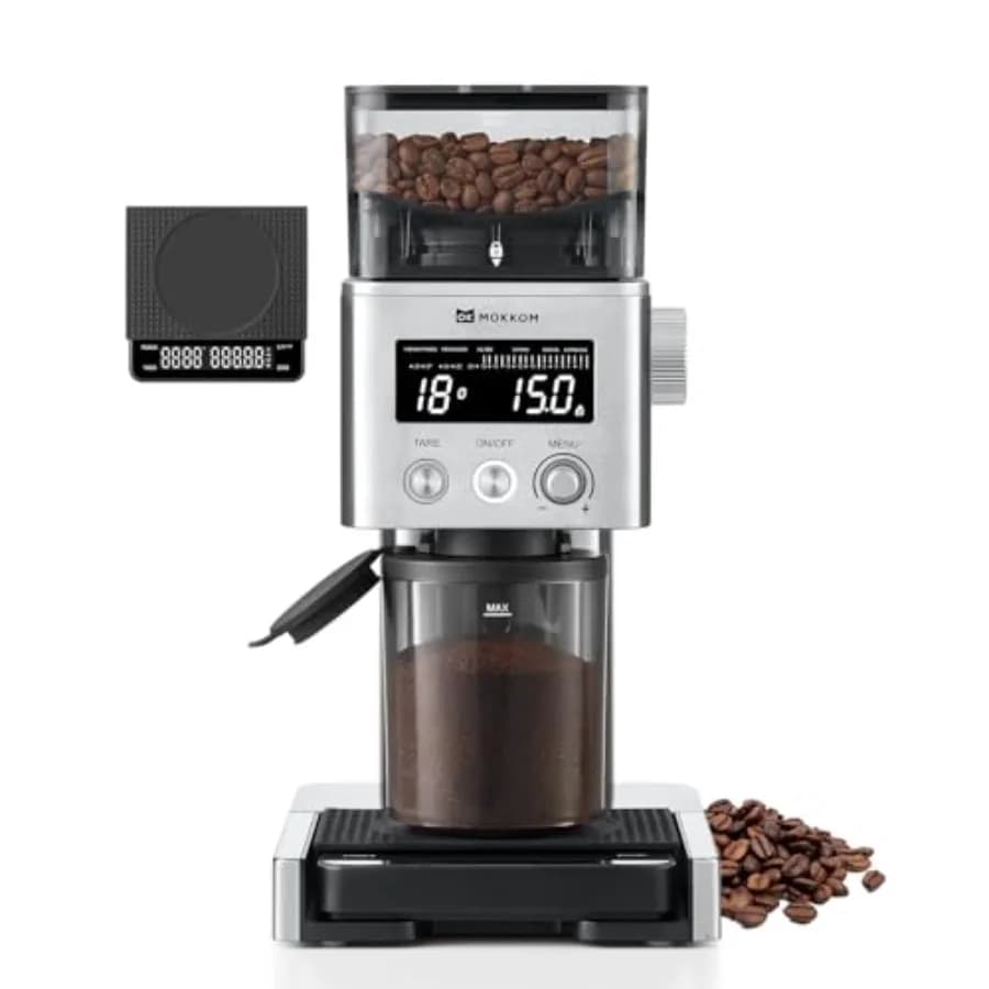 Electric Conical Burr Coffee Grinder with Removable Coffee Scale, Anti-static Coffee Bean Grinder, 31 Grind Settings and Precis