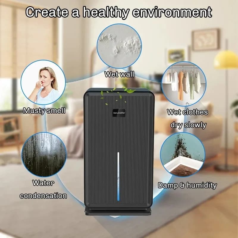 【Trending】TX Electric Air Dehumidifier Compressor Home DehumidifierFor Bathroom Basement Air Dryer For Indoor Moisture Absorber