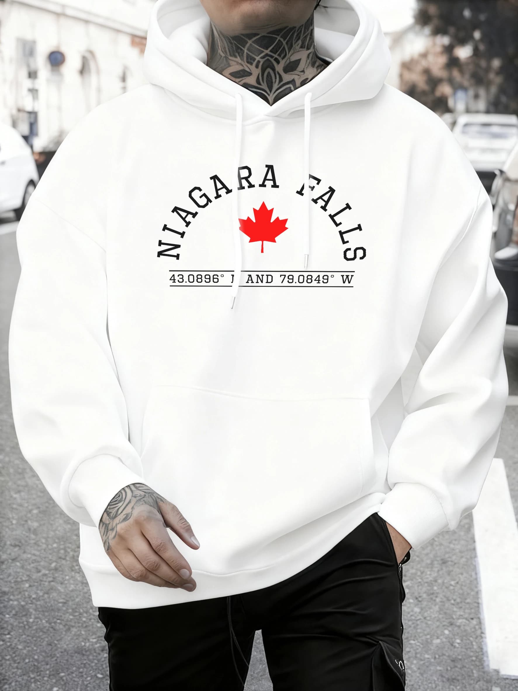 Niagara Falls Canada Letter Print Men Casual Hoodie Autumn Hip Hop Pullovers Comfortable Clothing Soft Unisex Fleece Sportswears