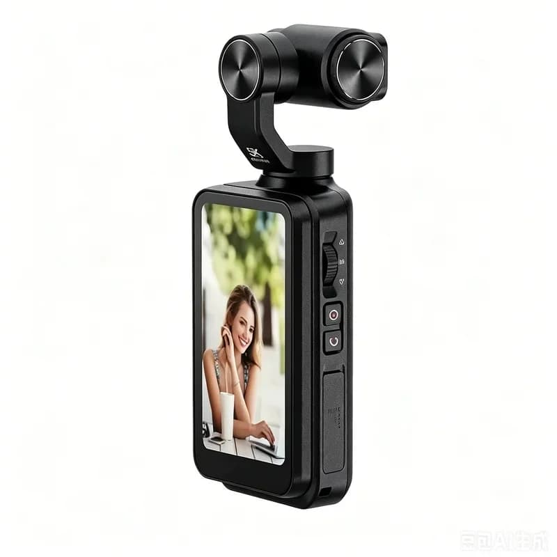 4K Ultra HD Pocket Action Camera with Built-in 3-Axis Gimbal Stabilizer, IR Infrared Night Vision Handheld Digital Camcorder