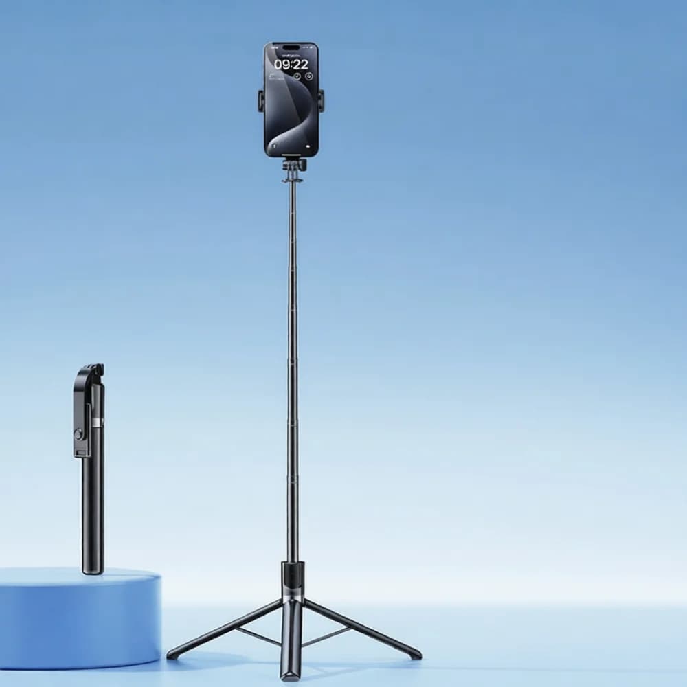 Professional Extendable Selfie Stick Tripod With Remote Control Phone Holder Stand For Social Media Vlogging Live Streaming