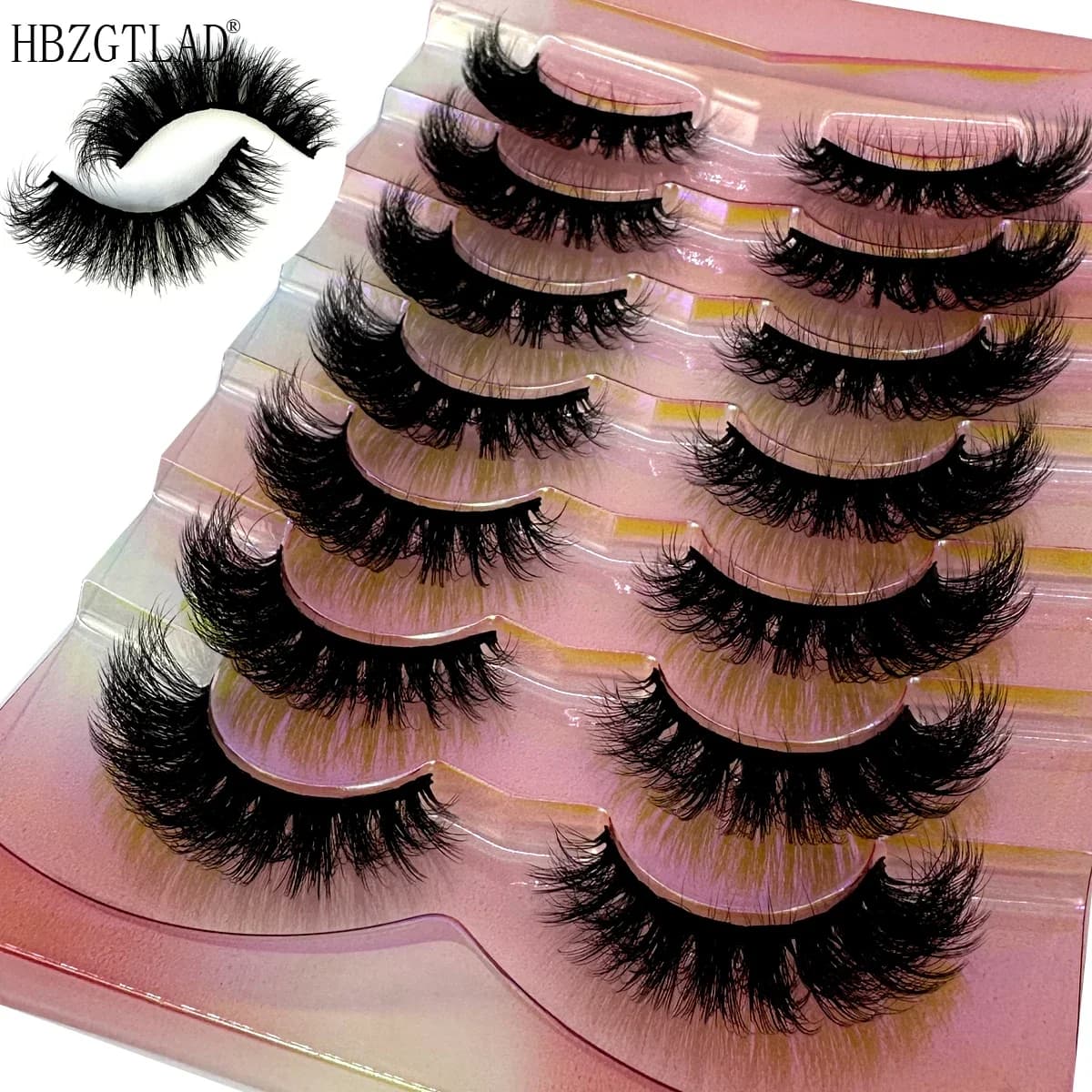 AMSDCN Fluffy Mink handmade 3D mink eyelashes naturally realistic messy elongated and thick false eyelashes Wholesale MakeupTool