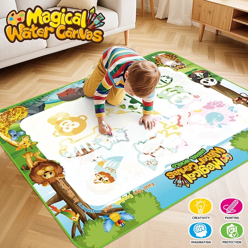 Magic Water Drawing Mat Extra Large Water Doodle Toy Set Painting Board Children Educational Toys Christmas Gifts for Kids