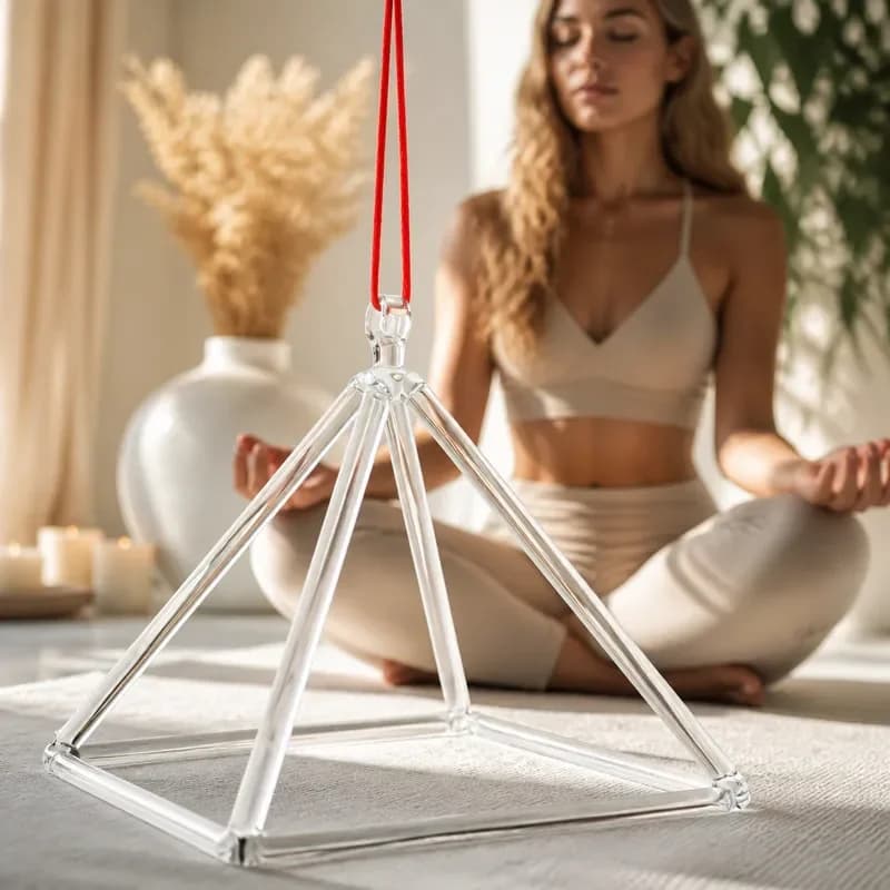 STAR LIN KUP 3 4 6 Inch Clear Quartz Crystal Singing Pyramid Sound Healing Chakra Balancing Yoga Meditation Relaxation Tool