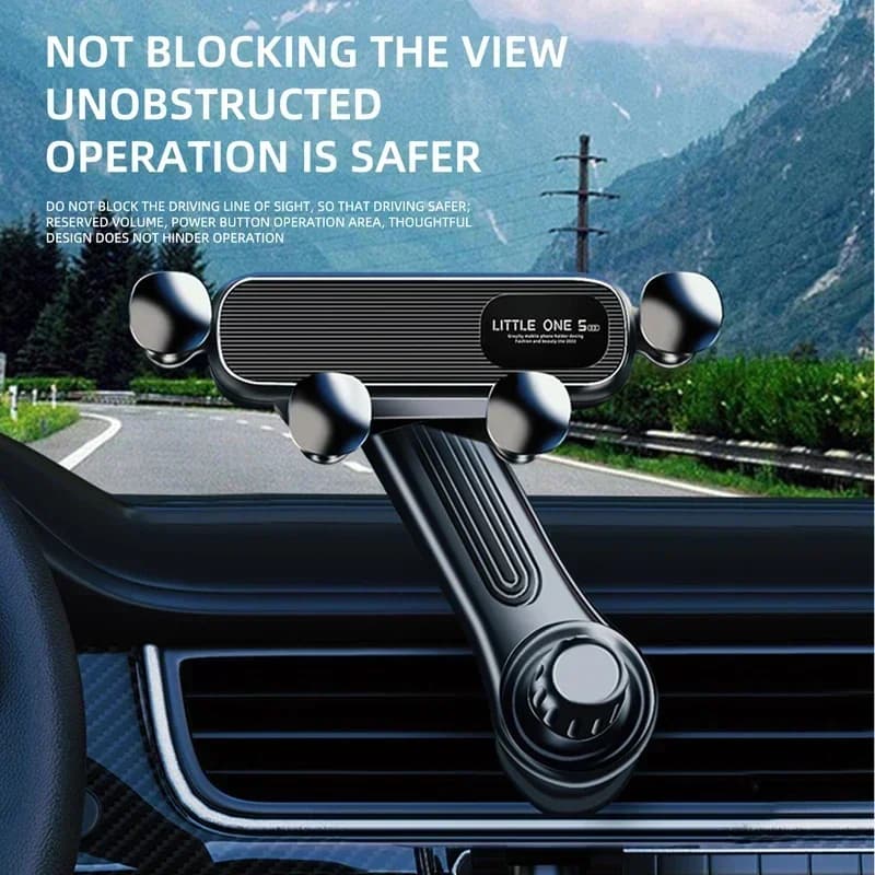 Supporto per telefono da auto Gravity - Clip robusta per presa sulle bocchette dell'aria per una tenuta sicura, supporto regolabile per cellulare per utilizzo a mani libere