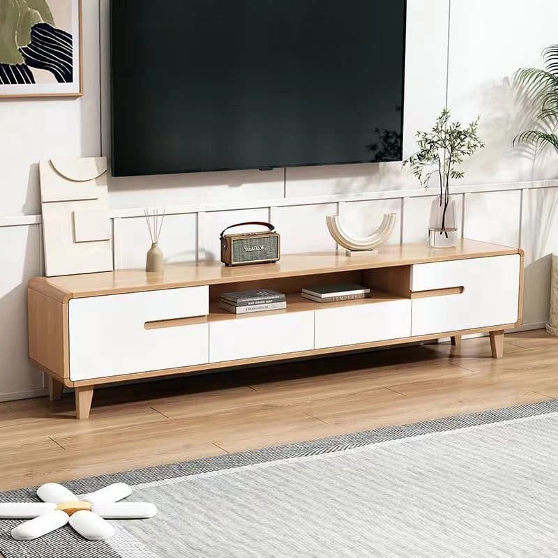 Portaoggetti Porta TV semplice Maniglie Cassetti Scaffale nordico Porta TV Mobile Design bianco Muebles De Television Accessori per la casa