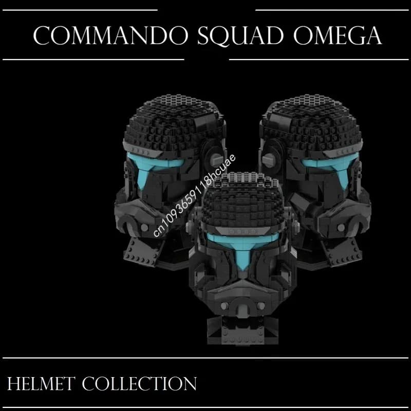 842 pezzi MOC Casco Comando Squadra Omega Star Battle Modello Costruzioni Modulari Mattoncini Giocattolo Fai da Te per Bambini Regali di Natale