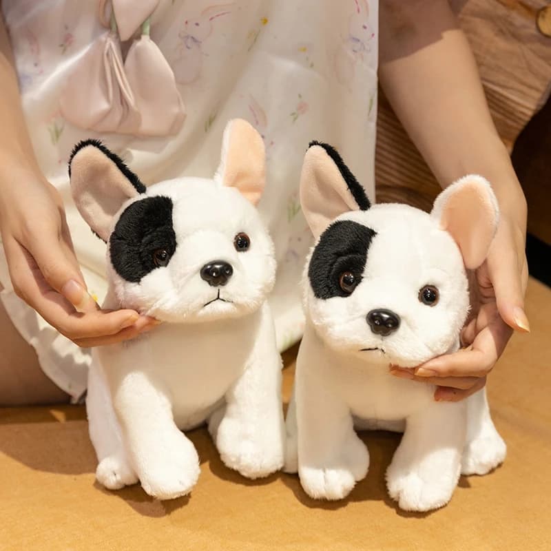 Wholesale Lifelike Realistic English Bulldog Plush Toy British Stuffed Animal Soft Sheep Dog Terrier Simulation Doll for Kids