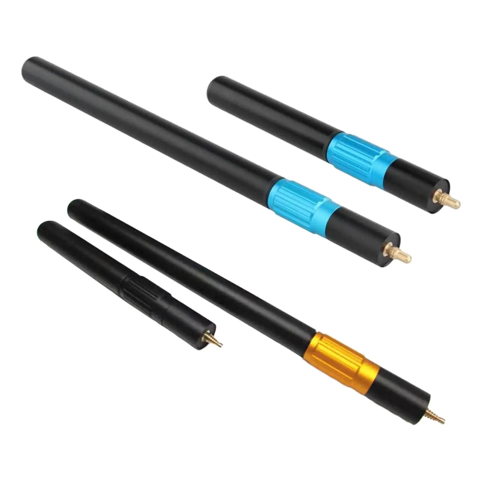 2Pieces Billiards Cue Extension Telescopic Pool Cue Weight Screw Pool Cue
