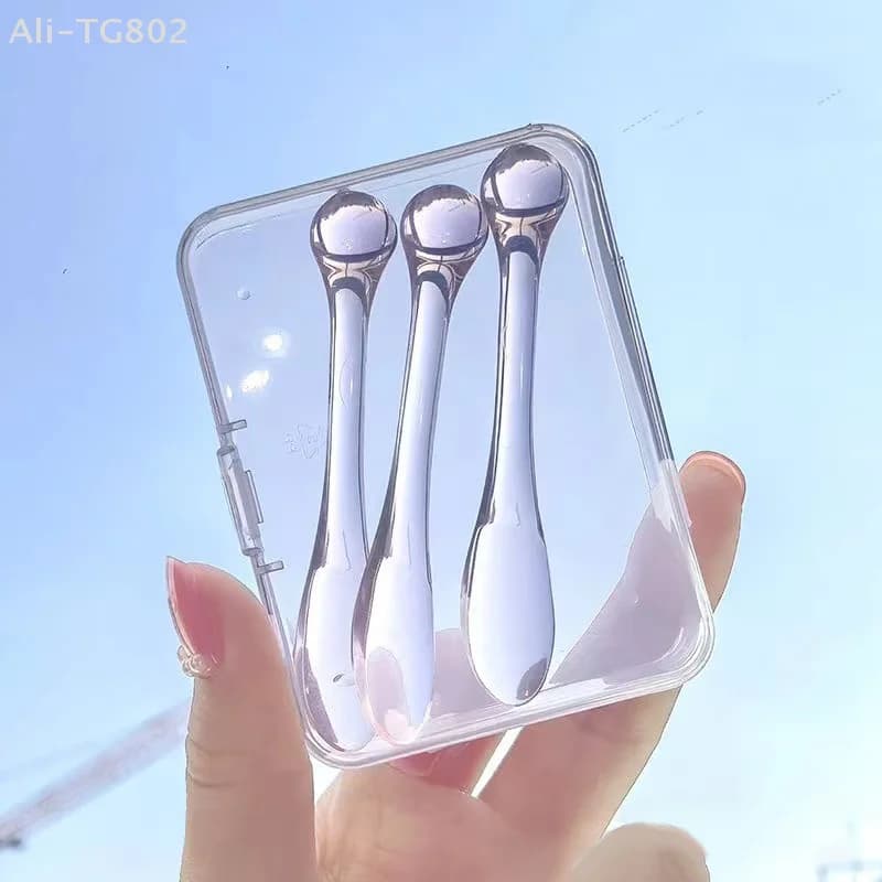 1/3-piece acrylic cosmetic spatula set with box for mixing face creams, masks and mud, beauty tools including an absorbent roller