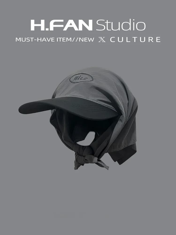 Korean Style Color Block 2024 Camping Tailored Sun Hat Summer Thin Breathable Quick Dry Duckbill Cap Trendy Empty Top Hat