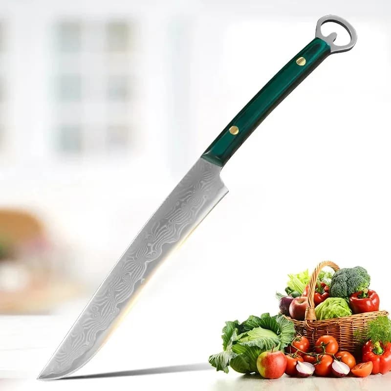 Coltelli da cucina professionali di Damasco Manico in legno Ottimo per coltello da chef Frutta Verdura Affettare Disossare Coltello da macellaio
