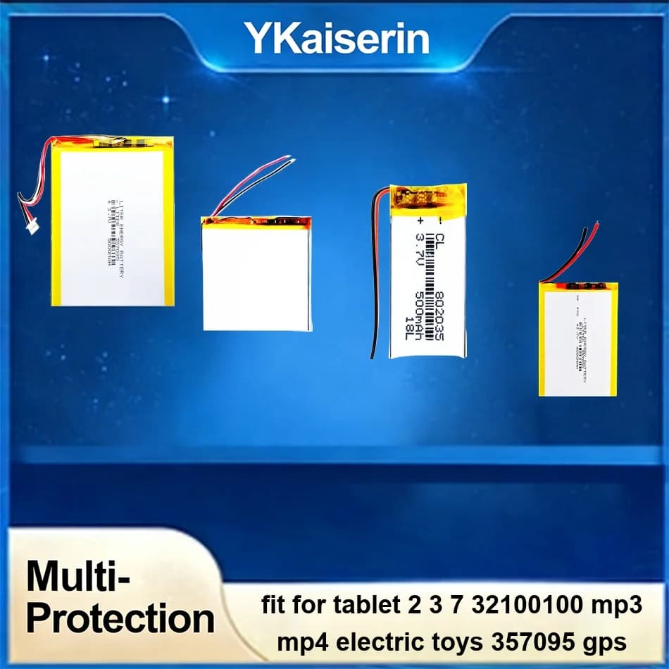 Batteria stabile 802035 500-5000mAh adatta per Tablet 2 3 7 32100100 MP3 MP4 Giocattoli elettrici 357095 per GPS
