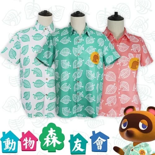 2025 Halloween Chemise de Cosplay Tom Nook, Costume de Cosplay pour adultes et enfants, chemise à manches courtes