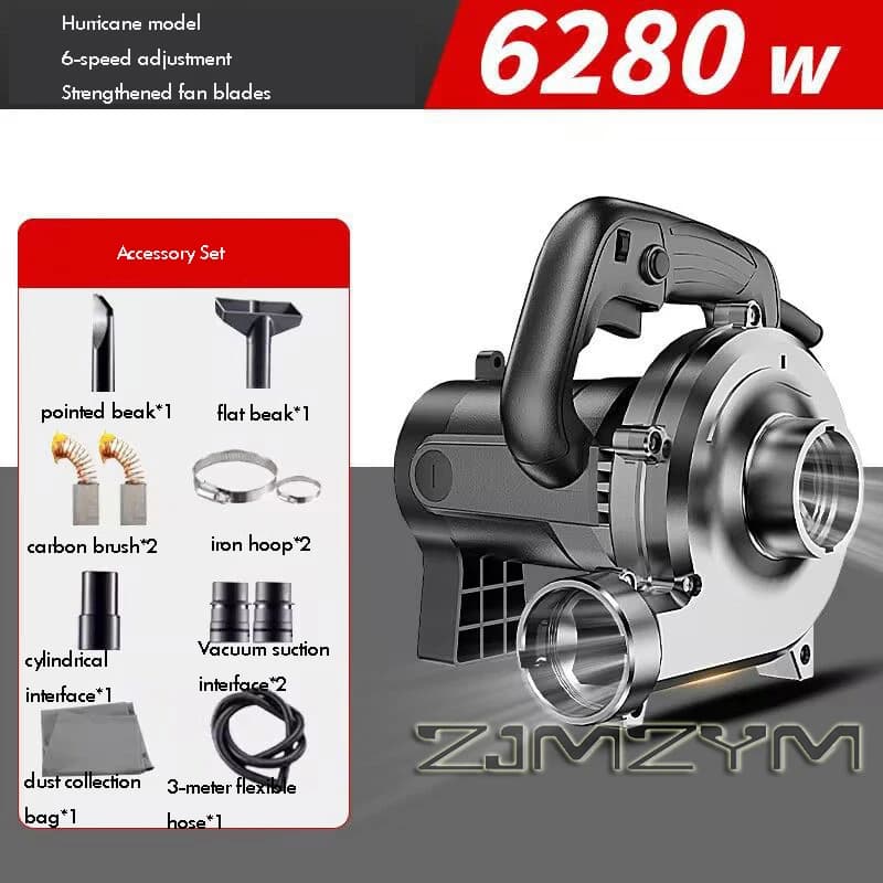 Aspiratore Industriale da 6280W 3M-6M-8M ad Alta Potenza per Macchine Scanalatrici, Lavorazione del Legno, Piallatrici a Muro, Soffiatura e Aspirazione