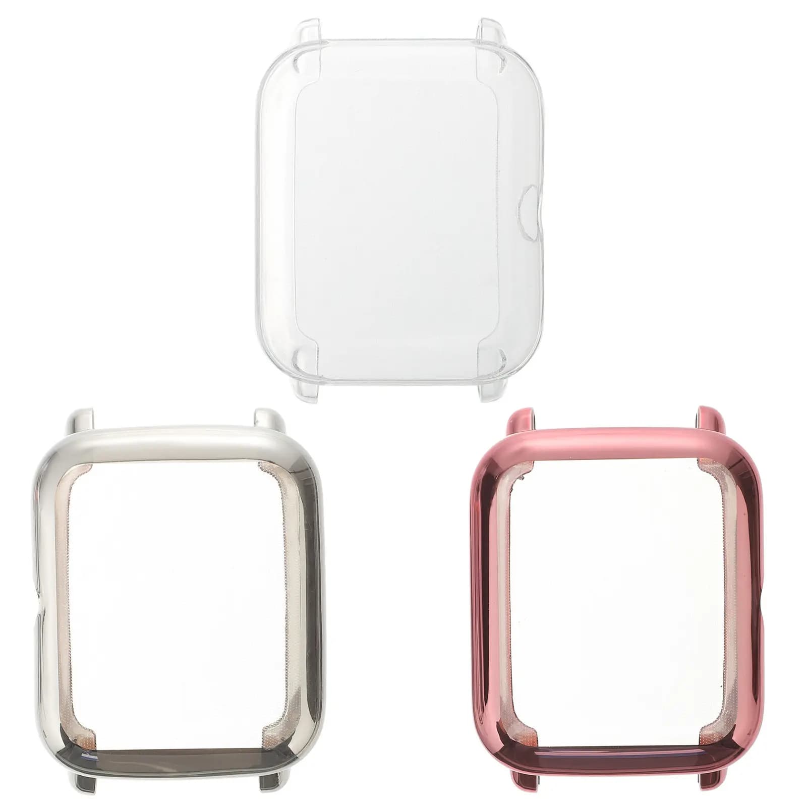 3 Pezzi Custodie Protettive in TPU per Smartwatch, Cover Anteriore Completa Anti-Graffio, Guscio Protettivo per Smartwatch Compatibile