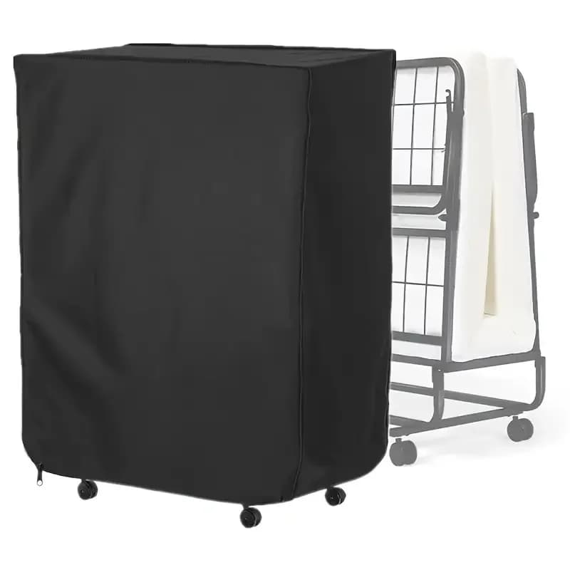 Heavy-Duty Folding Bed & Chair Cover - All-Weather Dustproof, Zipper Closure & Drawstring,Compatible with Folding Beds