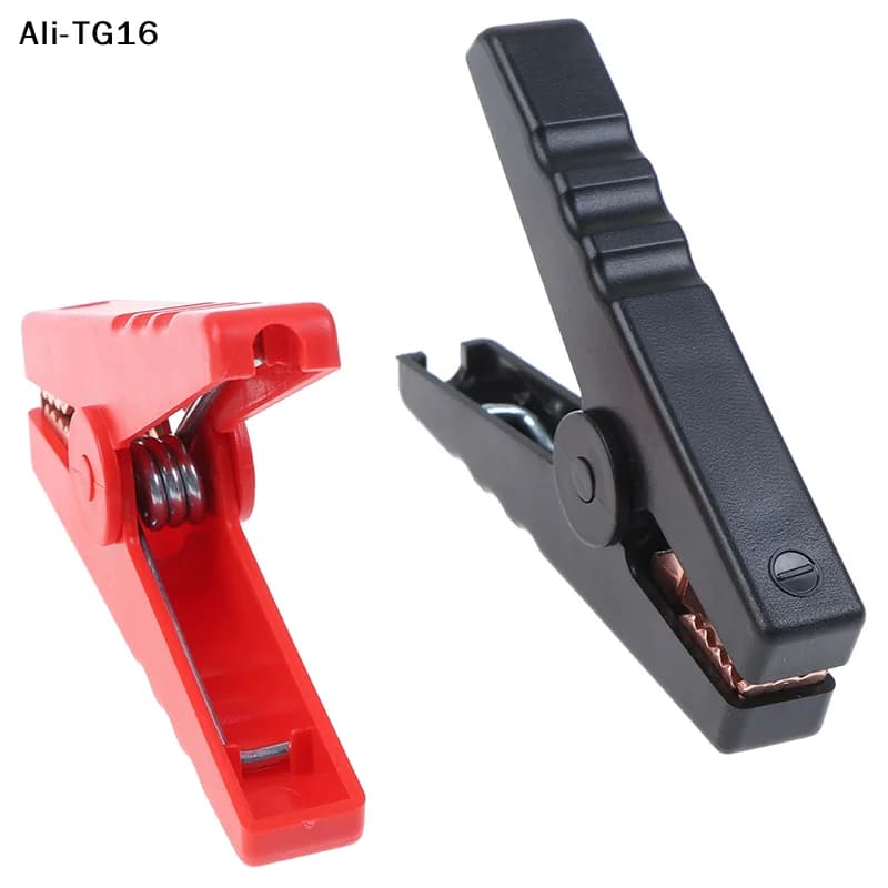 【A11】2Pcs( Black+Red) 2026 New Large 100A Crocodile Alligator Clips Car Battery Chargers Insulated Clamps