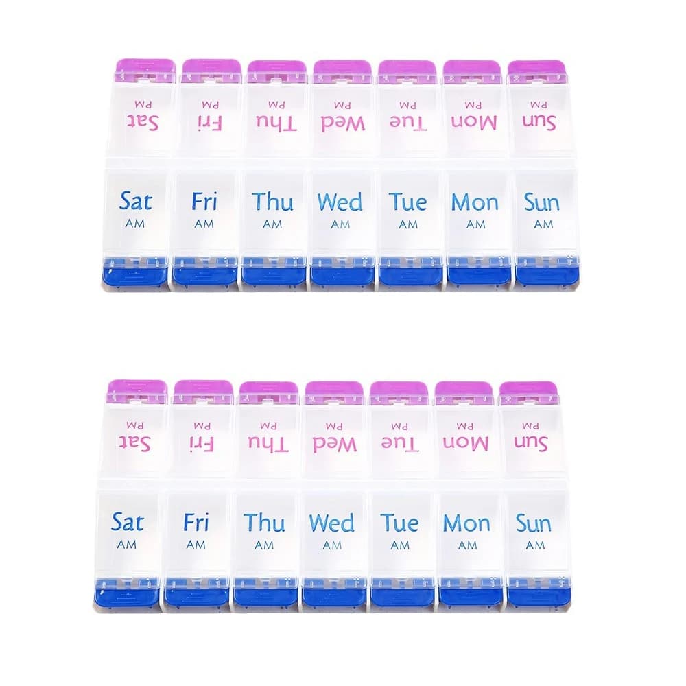 Travel pills Organize button from 7 days Container holder for drugs to 14 compartments for supplement of vitamins for drugs