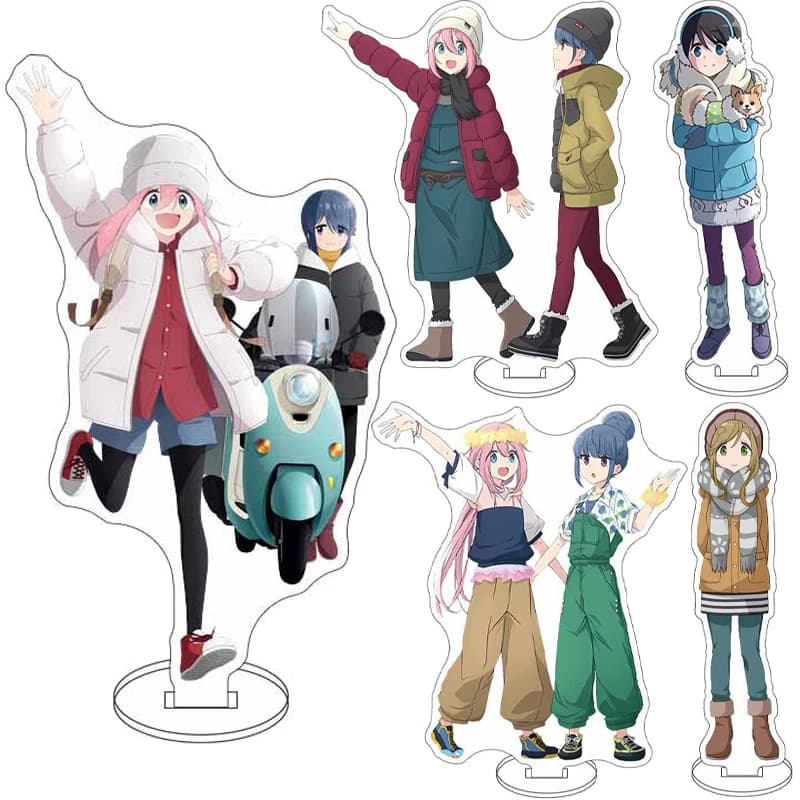 16CM Anime ‌Yuru Camp Figure Rin Shima Nadeshiko Kagamihara Chiaki Oogaki Aoi Inuyama Ena Saitou Acrylic Stand Cos Ornaments