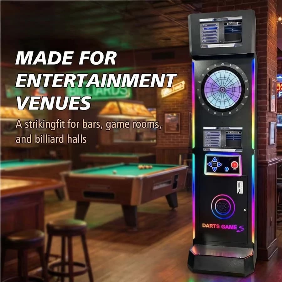 Electronic Soft Tip Darts Machine, 6 in 1 Game Modes, for Bar Billiard Hall Entertainment Venue, Fashionable Design