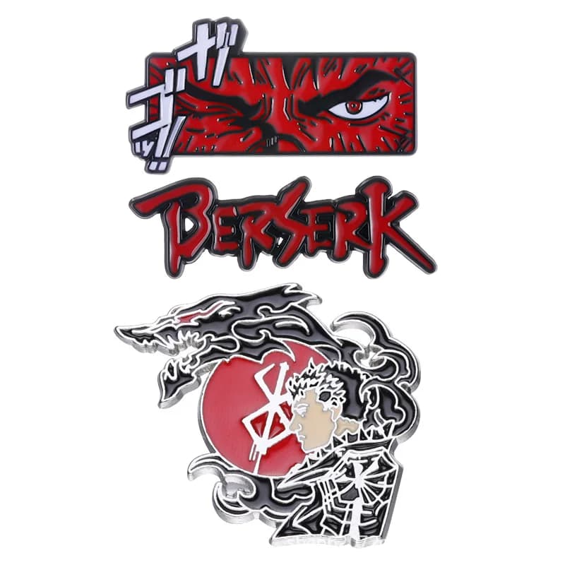 Spilla smaltata Anime Game Red Skull, spilla da bavero Berserker slave, accessorio per zaino, cappello, abbigliamento, badge, gioiello, regalo