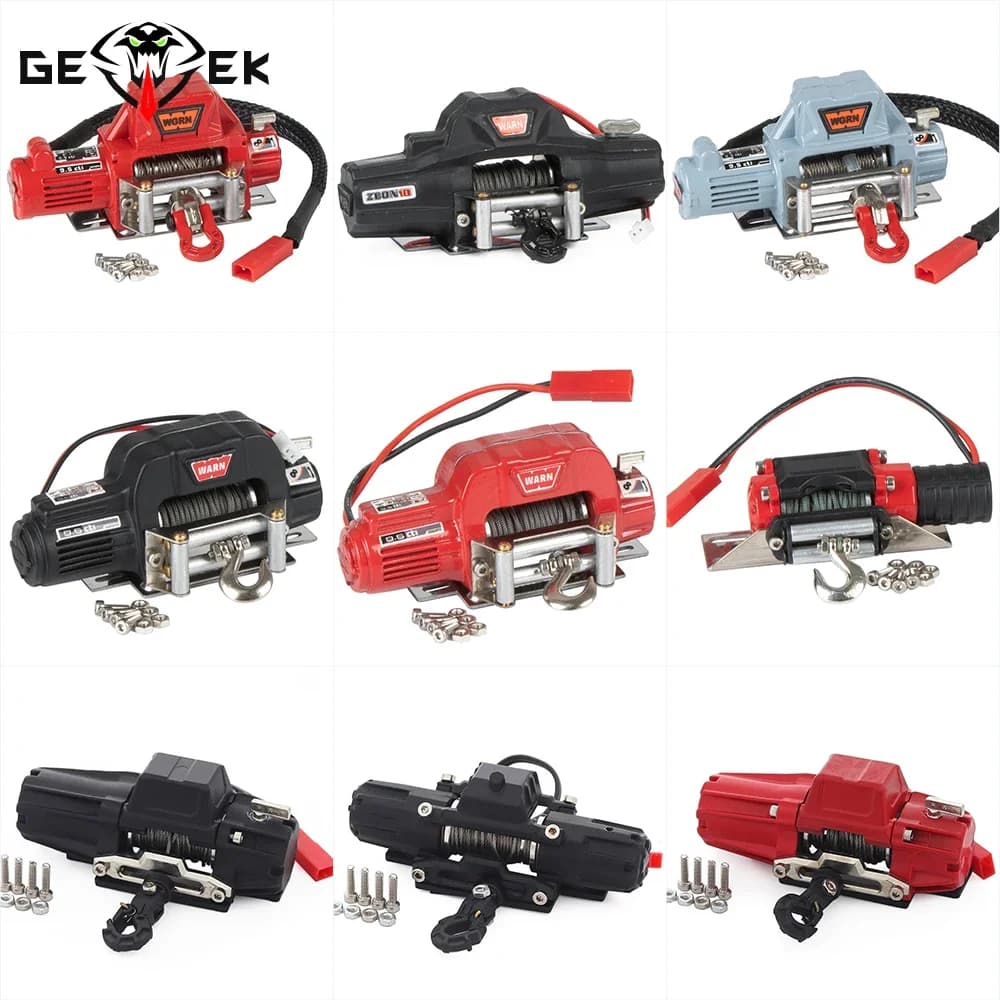 Verricello in metallo in scala e kit remoto wireless per 1/10 1/8 RC Crawler Car Axial SCX10 TRX4 TRX6 RGT 86190 Redcat GEN8 Yikong