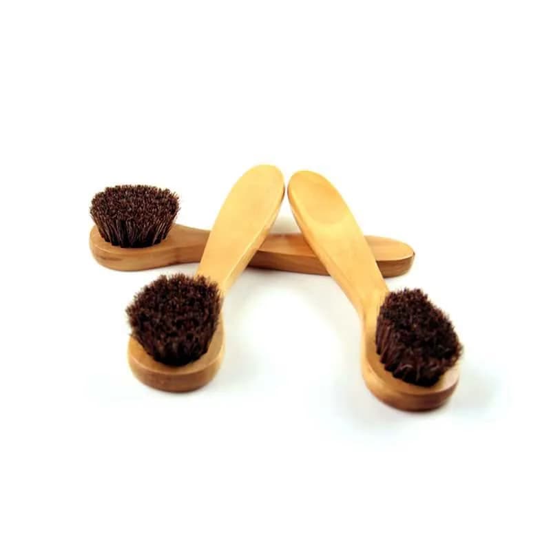 Spazzola per il viso in crine Spazzola per il viso in legno massello Capelli morbidi Spazzola per il viso piccola Spazzola da bagno Spazzola per la pulizia della pelle
