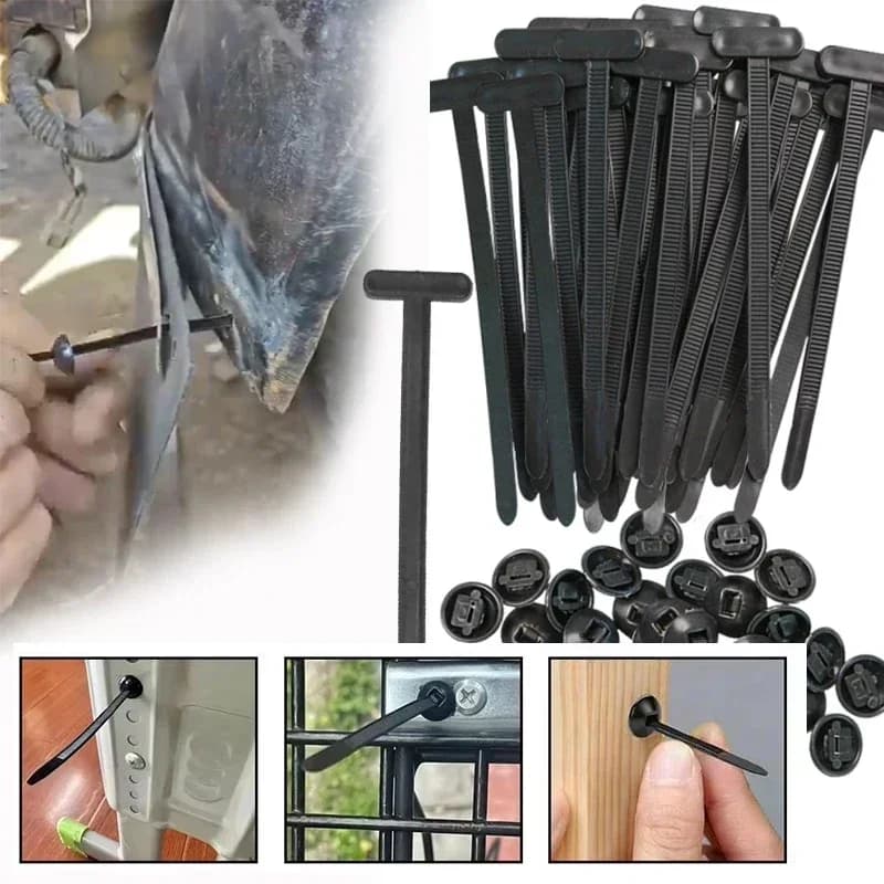 100/50pcs Fascette per cavi in nylon universali Fibbia Legante Fascette in plastica Resistente all'aperto Duty autobloccante Fascette in nylon Supporto Gadget
