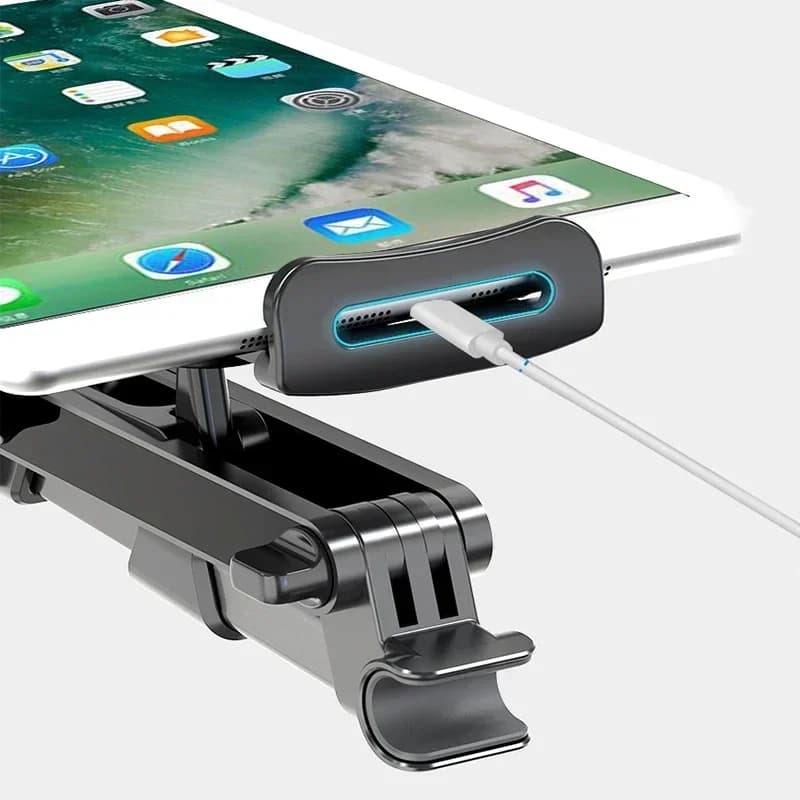 Supporto Universale per Poggiatesta Auto Posteriore per iPad Air 4-11 Pollici, Girevole a 360°, Mini Supporto Automatico per Tablet e Telefono