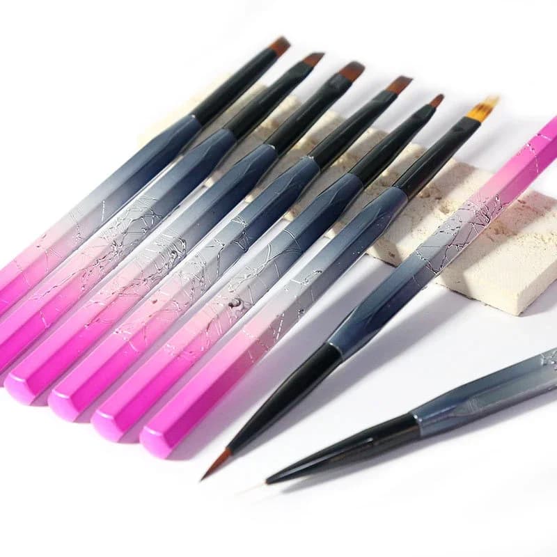 Pennelli per unghie a gradiente, penne per disegnare e dipingere per la progettazione di unghie e la manicure fai-da-te