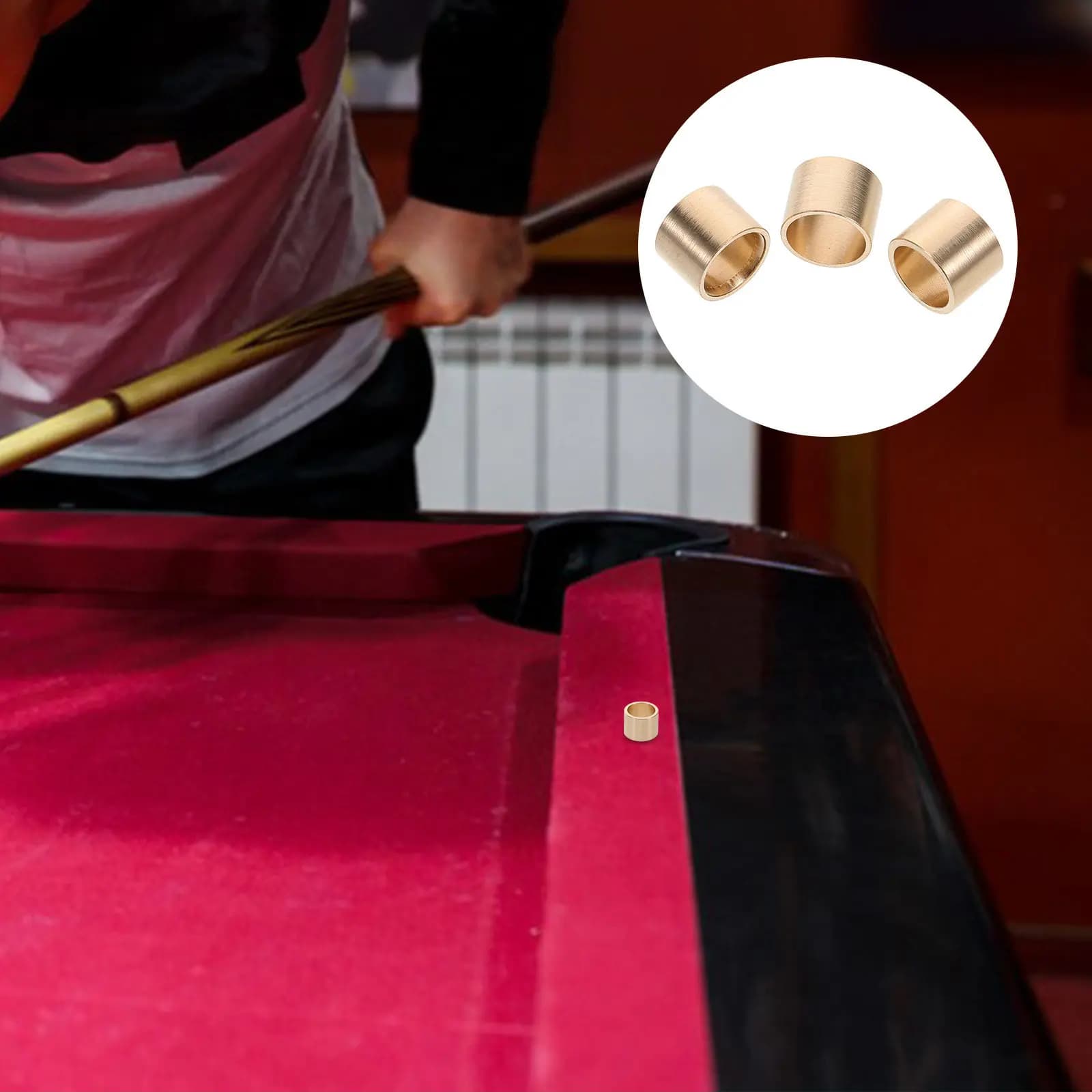 10 Pezzi Puntali in Rame per Stecca da Biliardo 10mm, Strumento di Riparazione Durevole, Ricambi per Punta Stecca da Snooker e Biliardo, Puntali per Snooker e Biliardo, Strumento per Biliardo