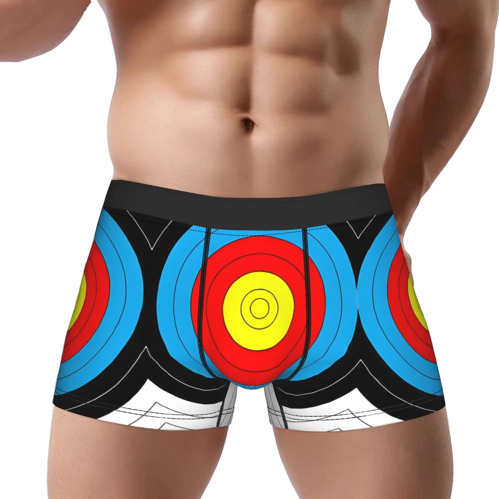 Mutande da tiro con l'arco, mutandine traspiranti, biancheria intima da uomo, pantaloncini con stampa da tiro con l'arco, boxer